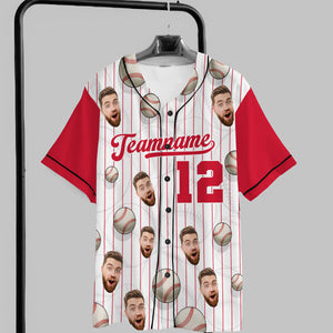 Custom Photo Baseball Jersey β Personalized Sport Lovers Shirt With Team Name