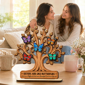 Personalized "Besties Are Like Butterflies" Wooden Plaque โ Gift For Sisters & Best Friends