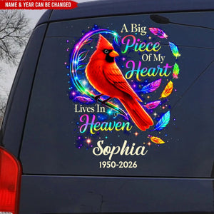 Memorial Gift For Loss Of Loved One β Personalized Cardinal Decal "Forever Loved β My Guardian Angel"
