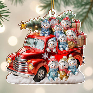 Wishing You A Merry Christmas - Family Personalized Custom Wood Ornament