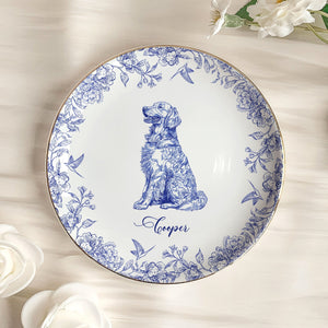 Chinoiserie Dog Breeds - Personalized Jewelry Dish