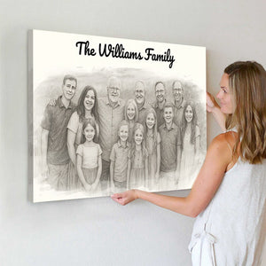 Celebrate Family Love With A Custom Photo Portrait - Personalized Canvas Poster