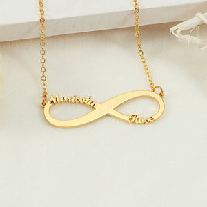 Personalized Infinity Name Necklace - Two Name Necklace