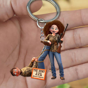 Hunting Couple Keychain - Personalized Gifts For Couple Keychain