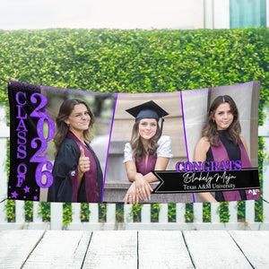 Congratulations Class Of 2026 - Graduation Banner - Unique Graduation Gift - Personalized Door Banner