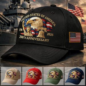 Eagle Liberty United States 250th Anniversary Hat 2026 Adjustable Patriotic Baseball Cap