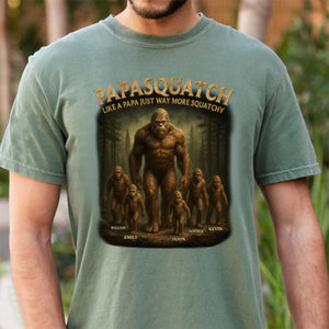 Like A Papa Just Way More Squatchy - Family Personalized Pure Cotton T-Shirt Father's Day Gift For Dad, Grandpa