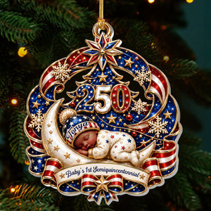 Personalized "Baby's 1st Semiquincentennial" Acrylic Ornament โ 250th Anniversary Keepsake