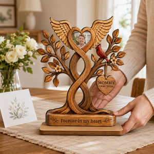 "Forever In Our Hearts" β Personalized Wooden Plaque | Heartfelt Sympathy Gift For Loved Ones