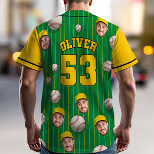 Custom Photo Baseball Jersey β Personalized Sport Lovers Shirt With Team Name