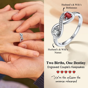 Personalized Name Birthstone Infinity Promise Ring