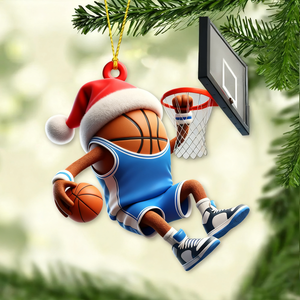 Custom Name Basketball Personalized Acrylic Ornament Basketball Team Christmas Gift