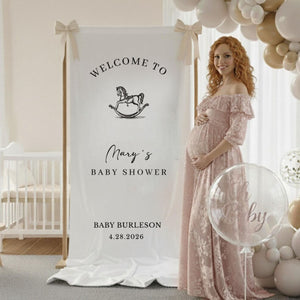 Baby Shower - Personalized Baby Shower Welcome Sign, Oh Baby Welcome Decorations