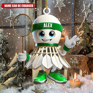 Personalized Badminton Christmas Ornament, Badminton Lover Christmas Gift