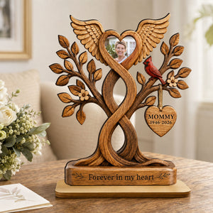 "Forever In Our Hearts" β Personalized Wooden Plaque | Heartfelt Sympathy Gift For Loved Ones