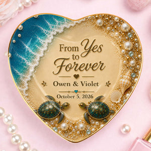 "From Yes To Forever" β Personalized Jewelry Dish | Gift For Couples