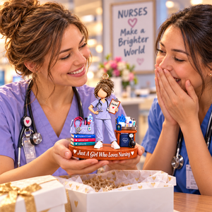 Personalized "Just A Girl Who Loves Nursing" Acrylic Ornament – Custom Name Keepsake Gift For Nurses