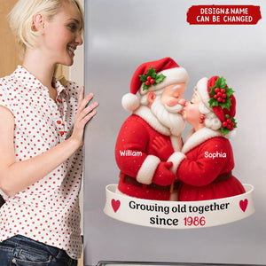 Personalized Santa Couple Growing Old Together Decal, Anniversary, Christmas Gift for him, Gift for her
