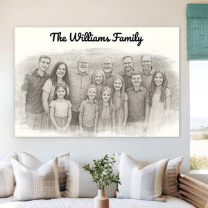 Celebrate Family Love With A Custom Photo Portrait - Personalized Canvas Poster