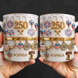 Gift For Patriots & USA Lovers – Personalized "Celebrating Freedom" Mug