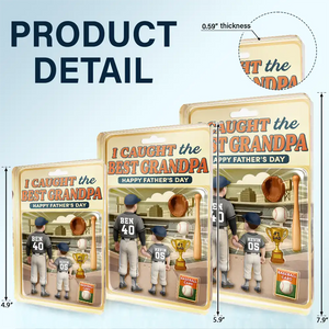Baseball I Caught The Best Dad Doll Box - Personalized Shaped Acrylic Plaque