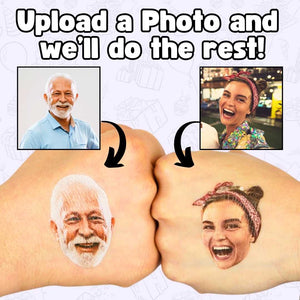 Personalized Custom Photo Face Temporary Tattoo