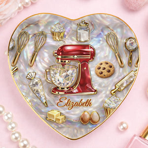 Gift For Bakers & Cookie Lovers β Personalized "Baking With Love" Jewelry Dish