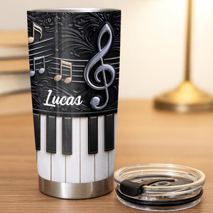 Personalized Life Is Better With Music Tumbler, Gift For Music and Piano lovers