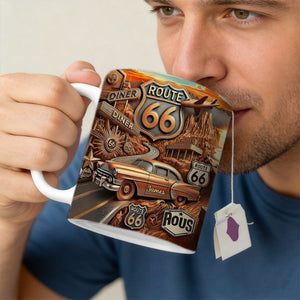 Vintage Route 66 - Personalized Mug