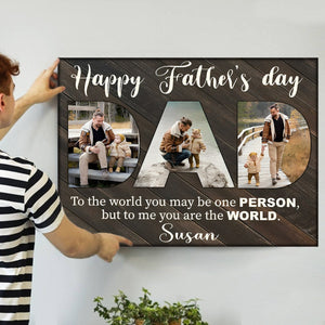 Happy Father’s Day Personalized Canvas Poster,Personalized 2026 Father's Day Gift