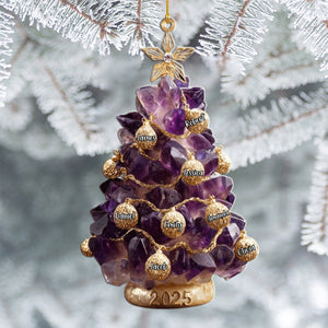 Our Family, Merry Christmas 2025 - Personalized Family Custom Shaped Acrylic Ornament