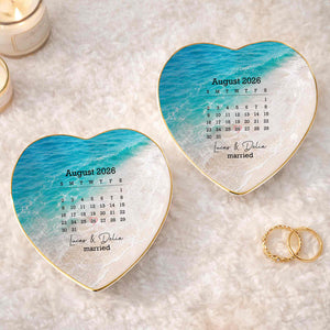 Personalized "Married" Jewelry Dish โ Gift For Couples