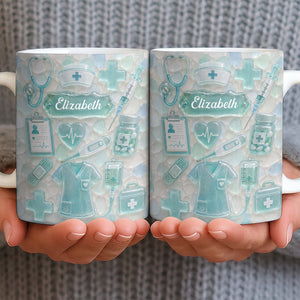 "Dedicated Nurse" Sea Glass β Personalized Mug | Gift For Nurse Lovers