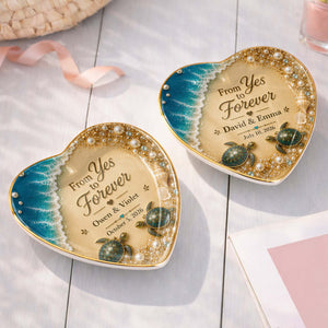 "From Yes To Forever" β Personalized Jewelry Dish | Gift For Couples