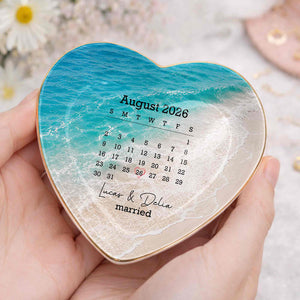 Personalized "Married" Jewelry Dish โ Gift For Couples