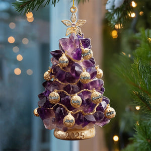 Our Family, Merry Christmas 2025 - Personalized Family Custom Shaped Acrylic Ornament