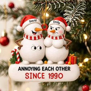 "Annoying Each Other Since" β Personalized Acrylic Hanging Ornament | Gift For Couples