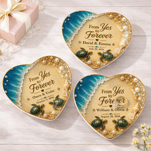 "From Yes To Forever" β Personalized Jewelry Dish | Gift For Couples