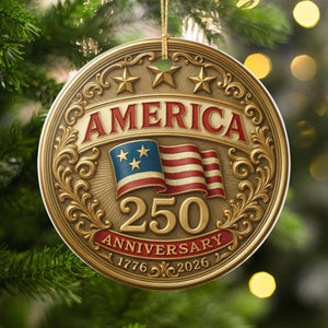 Personalized Acrylic Ornament - 250 Years Anniversary of America 1776β2026 Ornament