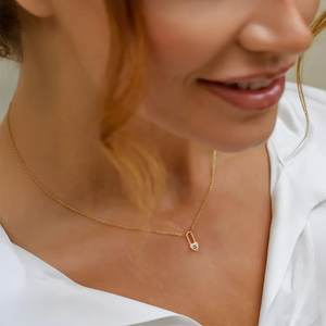 Personalized Tiny Heart Padlock Necklace with Birthstone Dainty Jewelry