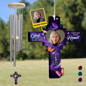 God Has You In His Arm, I Have You In My Heart - Personalized Memorial Wind Chime