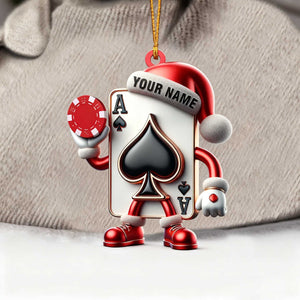 Personalized Poker Home Christmas Ornament