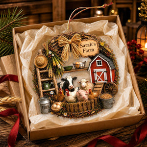 "My Farm" โ Personalized Christmas Acrylic Hanging Ornament | Gift For Farmers & Farm Lovers