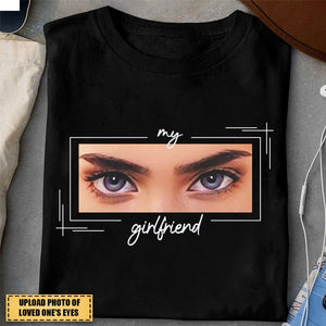 Unique Custom Eyes Tee Loved One's Eyes Personalized Eyes Artwork T Shirt