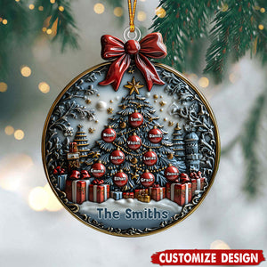 Merry Christmas - Personalized Family Custom Christmas Tree Gift Ball Ornaments