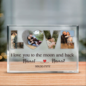 Valentineās Day Gifts Personalized Couple Love Photo Acrylic Plaque Block