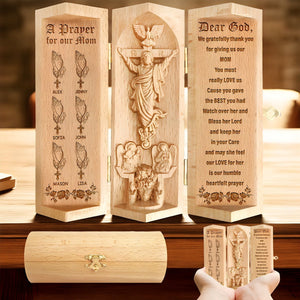 Personalized Gifts For Mom Openable Wooden Cylinder Sculpture