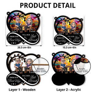 From Our First Kiss - Personalized Couple Window Suncatcher Ornament