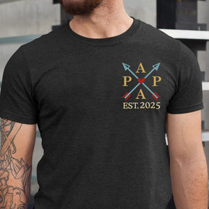 Dad Est Year Crossed Arrows Joining Of Paths - Personalized T Shirt