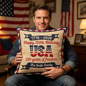 USA 250th Birthday - Personalized Pillow Cover